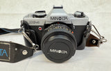 Minolta XG-A 35mm SLR Camera with Leather Case and Strap