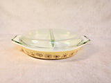 Pyrex 110 1.5 Quart Divided Dish Dandelion Duet