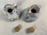 Bybee Blue and White Spongeware Pottery Set