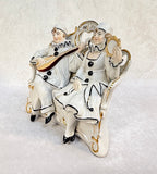 Commedia dell'Arte Pierrot and Columbina Figurine