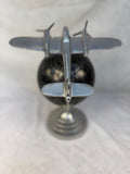 Art Deco Style World Globe with Airplane