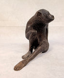Reclining Bronze Monkey Figure