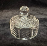 Set of 3 Pressed Glass Butter Dishes with Cloche Lids