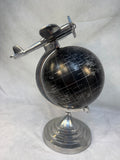 Art Deco Style World Globe with Airplane