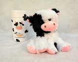 Mini Hugz Weighted Stuffed Cow - Brand New!