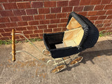Vintage Wicker Doll Stroller with Madame Alexander Doll