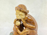 Vintage Mother Monkey and Baby Figurine