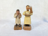 Hand-Carved Wooden Doctor Figures - Set of 8