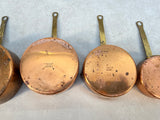 Set of Vintage Copper-Clad Measuring Cups