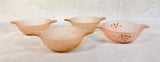 Hocking Mayfair Open Rose Frosted Pink Serving Set