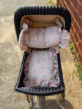 Vintage Wicker Doll Stroller with Madame Alexander Doll