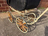 Vintage Wicker Doll Stroller with Madame Alexander Doll