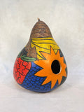 Colorful Hand-Painted Gourd Birdhouse