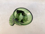 L.E. Smith Green Glass Turkey Candy Dish
