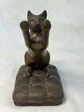 Vintage Bronze Cat Bookend