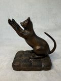 Vintage Bronze Cat Bookend