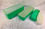 Tupperware Jadeite Green Food Keepers - Set of 3