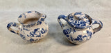 Bybee Blue and White Spongeware Pottery Set