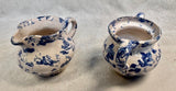 Bybee Blue and White Spongeware Pottery Set