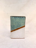 Pair of Triangular Glazed Stoneware Vases