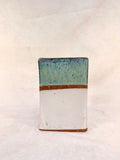 Pair of Triangular Glazed Stoneware Vases