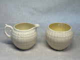 Three Beleek Pieces - Sugar and Creamer and Vase