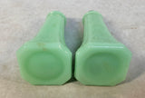Vintage Greeen Jadeite Salt and Pepper Shakers