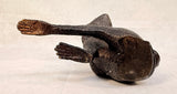 Reclining Bronze Monkey Figure