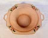 Hocking Mayfair Open Rose Frosted Pink Serving Set