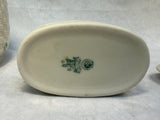 Beleek Basketweave Cookie Jar and Trinket Dish