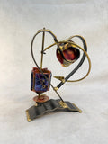 Gary Rosenthal Metal Sculpture with Heart and Dreidel