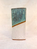 Pair of Triangular Glazed Stoneware Vases