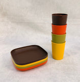 Tupperware Pitcher 321-14 plus Small Plates and Cups