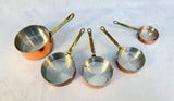 Set of Vintage Copper-Clad Measuring Cups