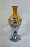 Art Deco Farber Bros. Krome Kraft Amber Glass Decanter