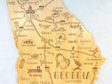 State of Georgia Bamboo Cutting Board