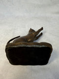 Vintage Bronze Cat Bookend