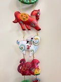 Chinese Zodiac Animals Wall Hanging - 5 Feet Long