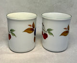 Set of Two Royal Worcester Evesham Vale Coffee Cups