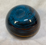 Glass Bowl Vase with Spiral Swirls