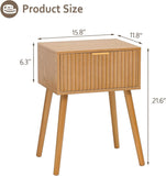 Awasen Fluted Side Table, Brown - Brand New (Assembly Required)