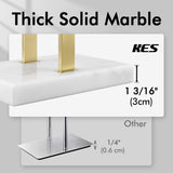 KES Freestanding Brushed Gold Towel Rack w/Marble Base - Brand New!