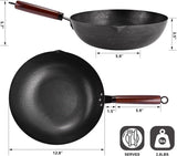 Leidawn Carbon Steel 12.8" Wok with Tools Set - Brand New!