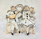 Commedia dell'Arte Pierrot and Columbina Figurine