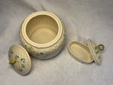 Beleek Basketweave Cookie Jar and Trinket Dish