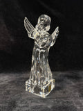 German Lead Crystal Lute-Playing Angel Figurine