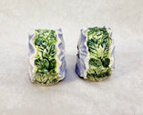 Ominibus OCI Fitz & Floyd Blue Pansy Salt & Pepper Shakers
