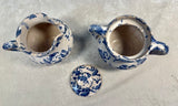 Bybee Blue and White Spongeware Pottery Set