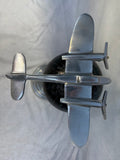 Art Deco Style World Globe with Airplane