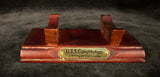 Miniature Blown Glass Ship in a Bottle - U.S.S. Constitution